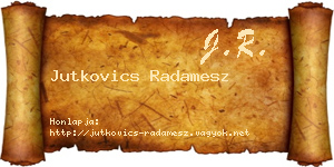 Jutkovics Radamesz névjegykártya